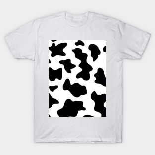 1980s black white ranch farm Milk Lover dairy cow print T-Shirt